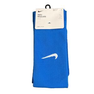 Nike Dri FIT Matchfit Blue Soccer Socks Knee High YTH 5Y-7Y Men 6-8 Women 6-10